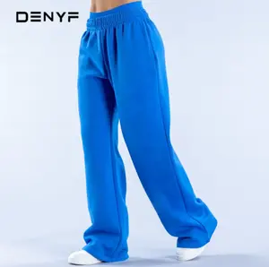 Relaxed Fit Flared Sweatpants for Women - Cozy Casual Wide Leg Bottoms for Gym & Daily Wear