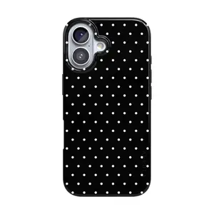 Casely iPhone 17 Case | On the Dot | White Polka Dot | Compatible with MagSafe | Classic Ultra Thin Design