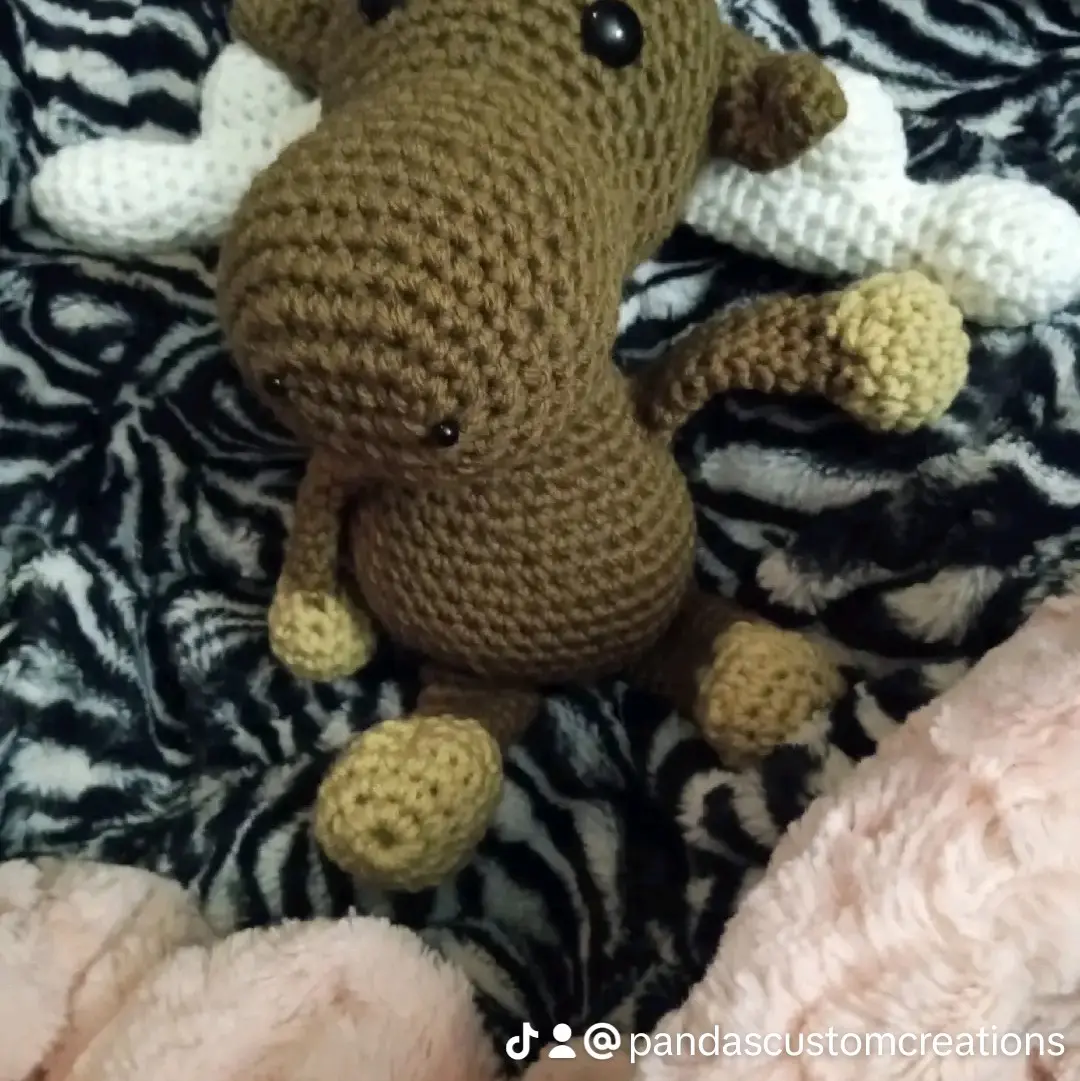 Manny Moose Crocheted Stuffed Animal with Poli Fiber Fill, Soft Red Heart Yarn, Unique Design, Perfect Gift for Stuffed Animal Lovers