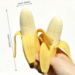 Tabas Squishy Banana Stress Balls Fidget Toy Squeeze Stress Relief Hand Sensory Toy Anti-Anxiety Banana Stretchy Slow Rising Toy