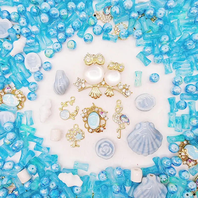 [Premium] Giant Luxury - Crystal Beaded Chain, Bead Assortment for DIY Beading & Costume Jewelry Accessories, Diy Beading Accessories Beads For Crafts Diy With Charms Beads And Accessories Beaded Set Beads Mix