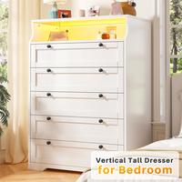 White-5 Drawers（with LED Lights）