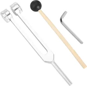 128hz Tuning Fork Medical,Aluminum Alloy Tuning Forks for Healing,Tuning Fork with Silicone Hammer,Tuning Fork 128hz for DNA Repair Healing,Sound Therapy,Tuning Forks Medical