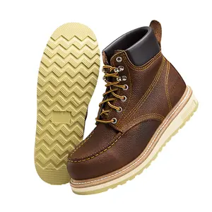 ACM613 Hammer Moc Toe Work Boot Full Grain Leather Oil and Water Resistant