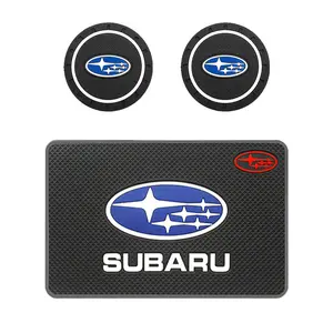 High-Quality Anti-Slip Rubber Car Cup Holder Set, Fits Subaru Sti Legacy Ascent Forester Xv Wrx Brz Impreza Outback Levorg Crosstrek, Car Accessories