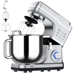 [HOT] Garvee 7.5 QT Professional Electric Stand Mixer - 660W 10-Speed Kitchen Mixer with Stainless Steel Bowl, LED Light, and Dishwasher-Safe Accessories-Silver