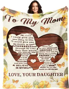 [SummerVibes] JOOCAR Gifts for Mom from Daughter - Moms Birthday Gift from Daughters - Gifts for Moms Birthday - Mothers Day Christmas Valentines Day Birthday Gifts for Mommy from Daughter - to My Mom Blanket, Home Decor