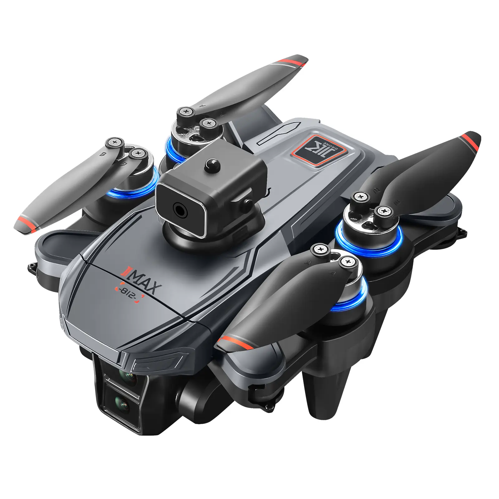 K812 Foldable GPS Drone with 2.4‑Inch Screen Remote, 4‑Way Obstacle Avoidance, 720P 90° Adjustable Camera, 5G WiFi FPV Quadcopter, 2 Batteries