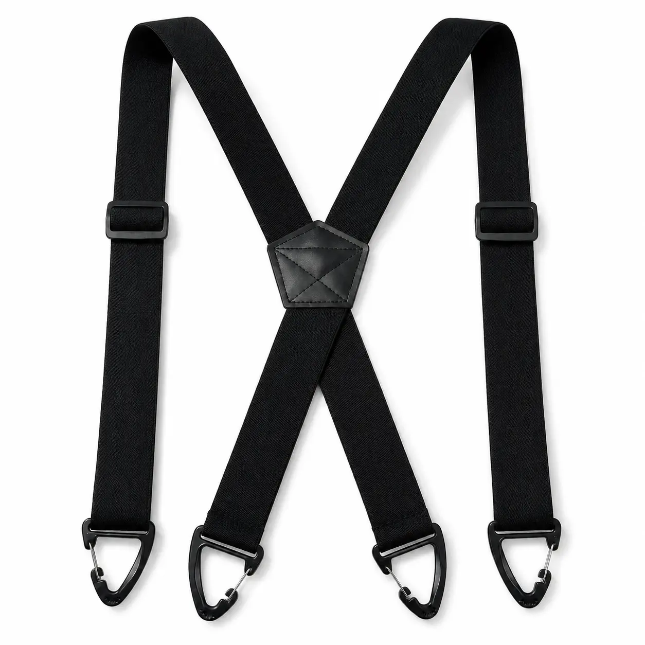 Men's Solid X-Back Suspenders, Heavy-Duty Clip-On with 1.5 Inch Straps for Flexible Support, for Daily Wear, Travel & Driving, Construction, Gardening, Work Pants, Men's Work Accessories, Moving, Adjustable, Men/Women