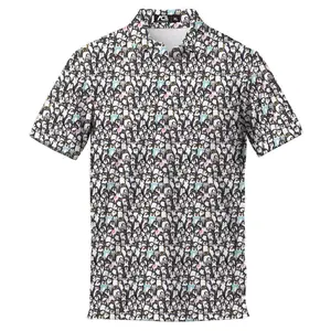 Men’s Funny Golf Polo Shirt – Crazy Print Short Sleeve Casual Golf Shirts for Men – Humorous Sportswear Style