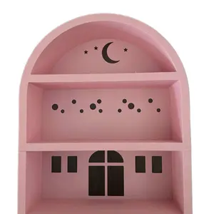 Figurine Display House - 3-Tier Moon & Stars Display Stand in Pink or white High-Quality PLA 3D Printed for Collectibles & Decor