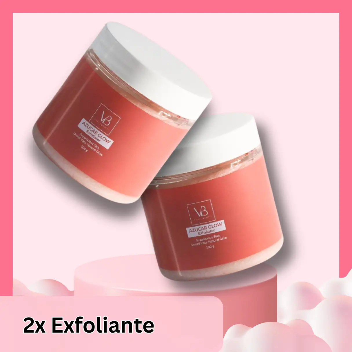 2× AZUCAR GLOW BLANQUEADOR Y EXFOLIANTE
