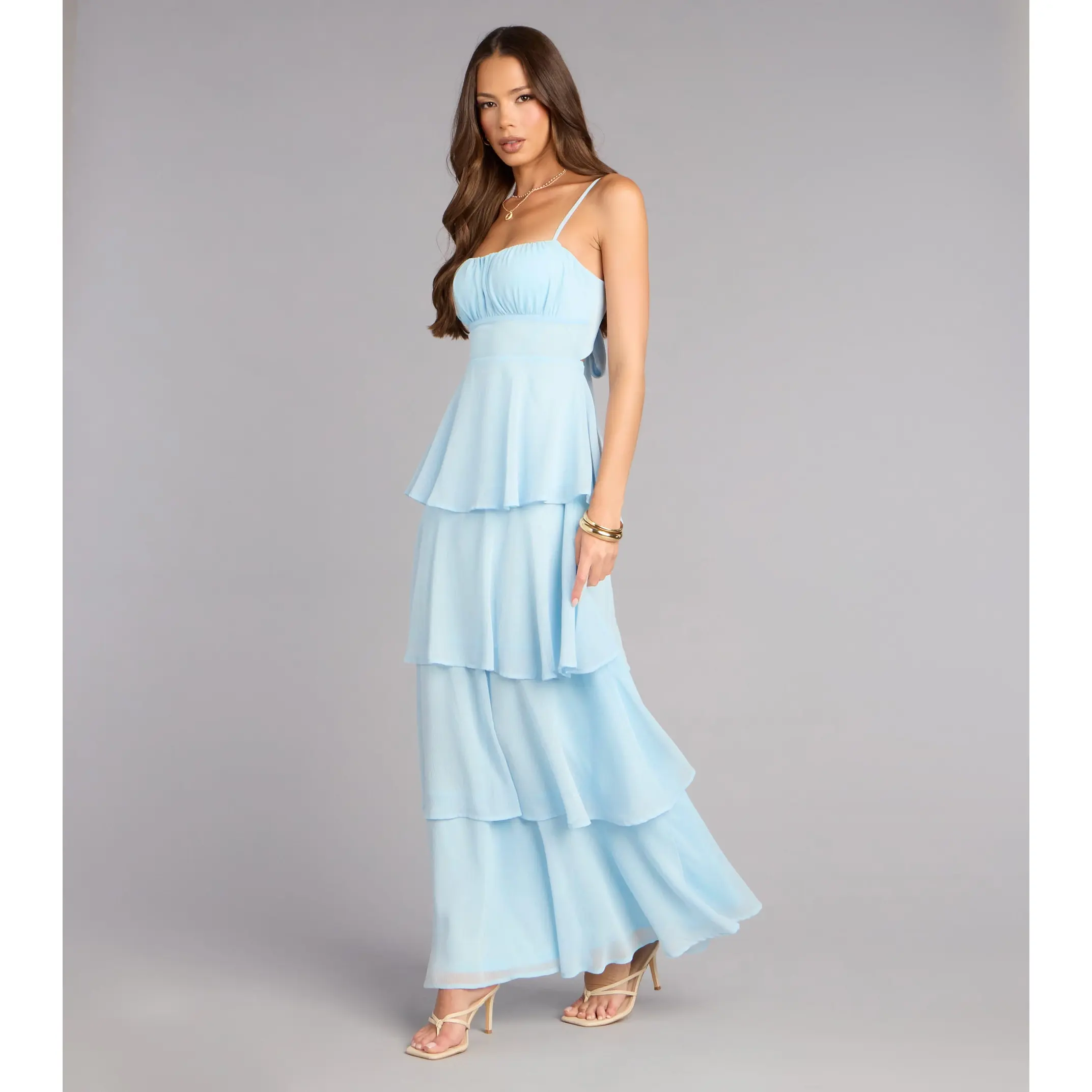 Evening Soire Chiffon Maxi Dress - TikTok Shop Evening Soire Chiffon Maxi Dress - TikTok Shop