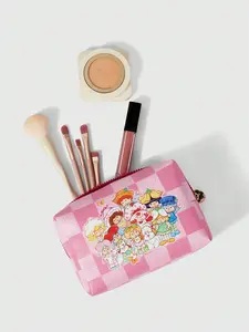 Strawberry Shortcake Cute Strawberry Pendant Zipper Pouch Printed Cosmetic Bag