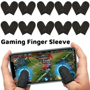 20 Pcs Finger Gloves for Gaming, Ultra-Thin Carbon Anti-Slip Gamer, Gaming Finger Sleeves for All Touchscreen Devices, Comfortable Breathable