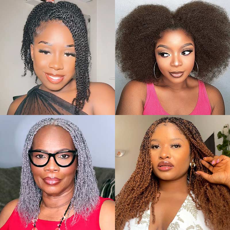 [1 Packs ]QVR Brazilian Remy Hair Afro kinky Bulk Human Hair For Braiding Dreadlock Hair