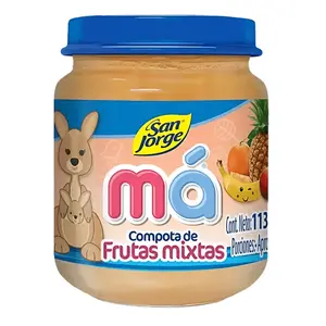 San Jorge Mixed Fruit Compote 113g | Natural Fruit Puree Snack