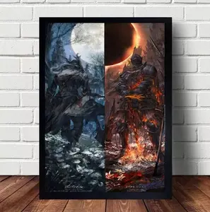 [Sale up to 45%] Bloodborne Dark Souls Poster Paintings Poster Hanging Home Decor Wall Art Poster,  Wall Art Wall Prints  Home Decor [No Frame] Matte Gift