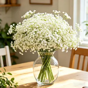 Artificial Gypsophila Baby Breath Flowers, Fake Silk Flowers for Wedding Bouquet, Home Party Decoration, DIY Crafts-10 Pack