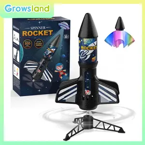 Rocket Launcher Toy: Self-launch motorised air rocket for 8-12-year-olds. Model rockets with parachute. Spaceship launch up to 200 ft. Birthday gifts for boys.
