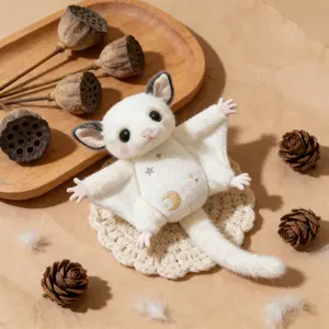 Adorable Soft Little Flying Squirrel Plush Pendant Keychain - Sugar Glider Plush Doll for Backpack Decoration, Summervibes Party Gift 2026 Graduation Surprise