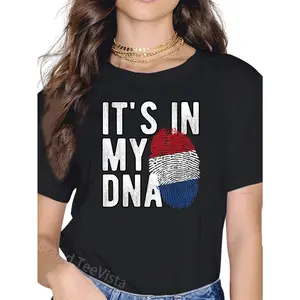 100% Cotton It's in My DNA Dutch National Flag Netherlands Fan Heritage T-Shirt