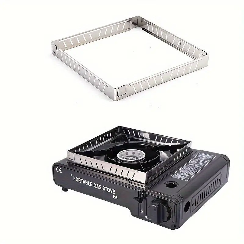 Outdoor Cassette Furnace, Foldable & Detachable Wind Shield, Stainless Steel Burner Screen, Patio Heater for Outdoor Camping Garden, Outdoor Gas Stove