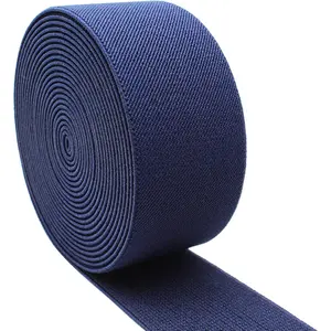 2 Inch 5 Yards Navy Blue Sewing Elastic Band Stretch High Elasticity Elastic Spool for Sewing Pants Waistband, Straps, Craft DIY Projects