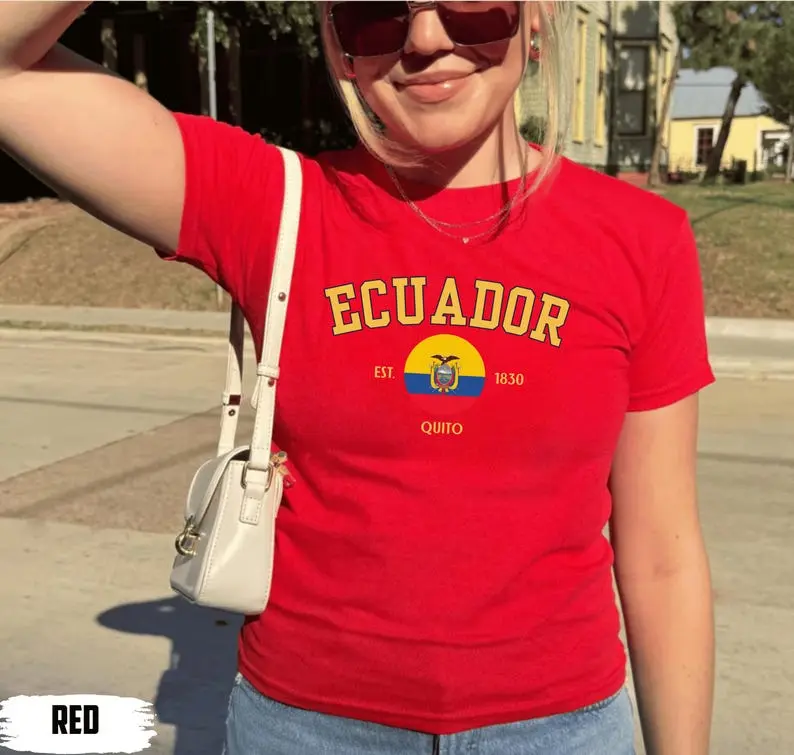 Ecuador Baby Tee Y2k Clothing,Vintage, Streetwear