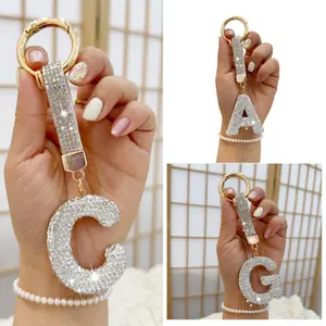 Shining crystal-colored sequined letter keychain - Letter accessories with a rich and dazzling crystal texture