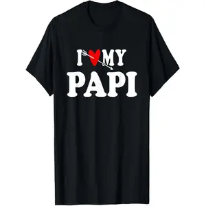 I-Love-My-Papi-with-Heart-Fathers-day-Wear-for-s---T-ShirtOpen in New Tab.