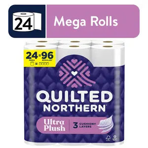 Quilted Northern Ultra Plush 3-Ply Toilet Paper, 24 Mega Rolls Georgia-Pacific Consumer Products