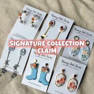 YOU CLAIM LIVE: Signature collection dangles for TikTok live Hypoallergenic Clay Lightweight Stainless Steel