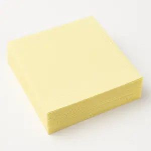 Light Yellow Beverage Napkins - Pack of 40 - 5 in.