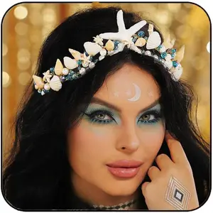 Starfish Crown Seashell Headband  Accessories Headpiece for Women