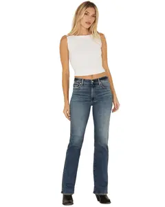 Daze Women's Perfection Dark Wash Mid Rise Stretch Denim Jeans - D00016225zz-Perfe