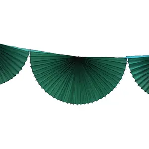 DARK GREEN BUNTING FAN GARLAND
