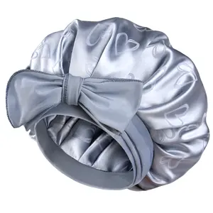 YANIBEST Double Layer Silk Satin Bonnet for Sleeping  Printed Pattern Satin Bonnet with Tie Band for woman curly natural hair TikTokShopBlackFriday