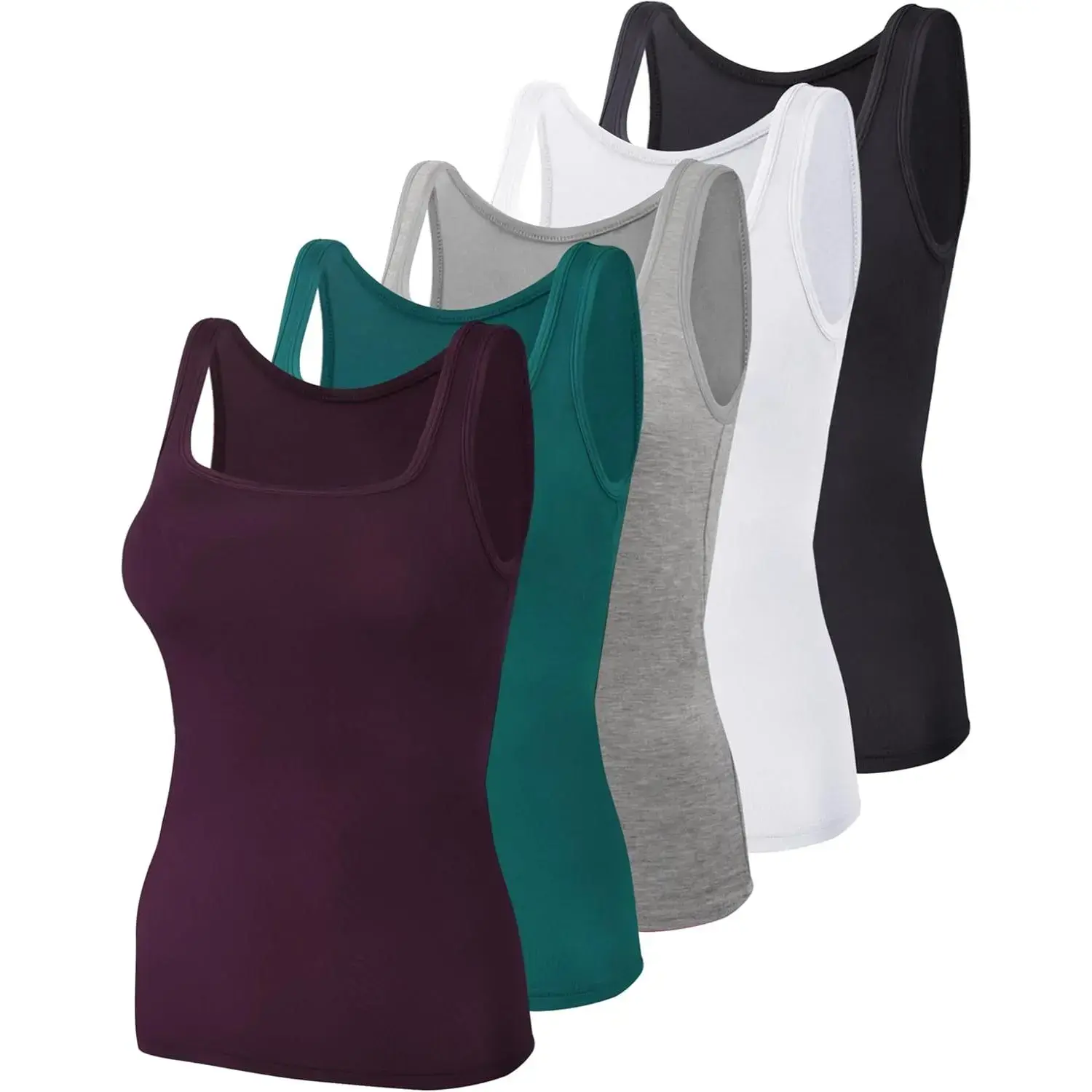 Black, Gray, Whit, Dark Green, Dark Purp