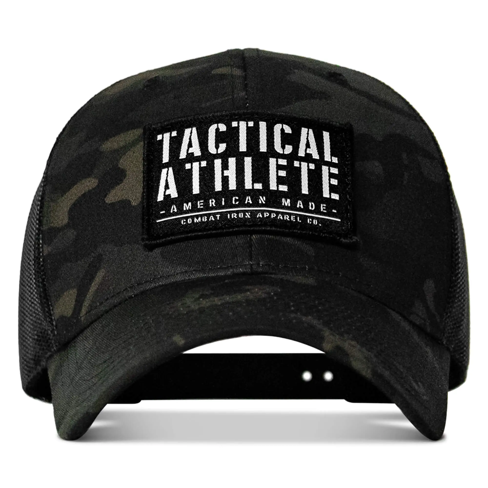 COMBAT IRON Tactical Athlete™ American-Made Snapback Trucker Hat - Polyester Stylish Streetwear Cap, Breathable Mesh Sports Outdoor Hat for Tactical Use, Outdoor Activities, Stylish Hat