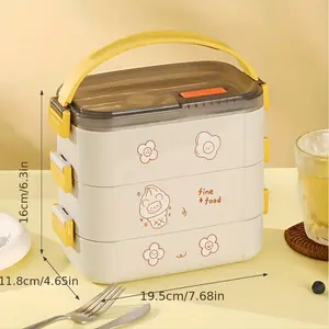 1pc Stainless Steel Lunch Box, Microwave Oven Safe, Lunch Box For Teenagers And Workers At School, Canteen, Back School, For Camping Picnic And Beach, Home Kitchen Supplies