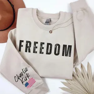 Freedom Sweatshirt, Charlie Kirk Freedom Hoodie, Conservative Freedom Sweatshirt, Justice For Charlie, Activist Patriotic Civil Rights Tee