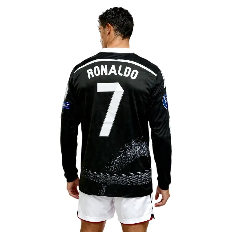 1415 Third Away Short Sleeve Black Dragon No. 7 Soccer Jersey