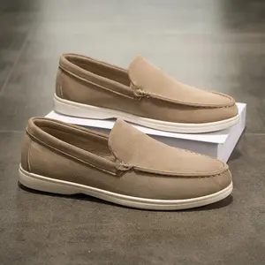 Suede Loafers Old Money - Boy Casual Italian Craftsmanship Soft Supple Suede Neutral Tone Cushioned Sole All-Day Support