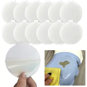 12 count Inflatable Patch Repair Kit , 3" Pool Repair Patch, Outdoor TPU Repair Patch for Inflatable Pool, Bounce House, Raincoat, Umbrella, Swimming Ring, Large, Clear, Heavy Duty