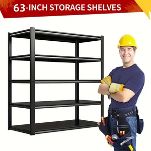 Heavy-duty Five-tier Adjustable Metal Garage Shelving with a 3000-pound Stable Load-bearing Structure,Multi-scene Multi-functional Practical Shelving Shelf Storage Racks Organiser