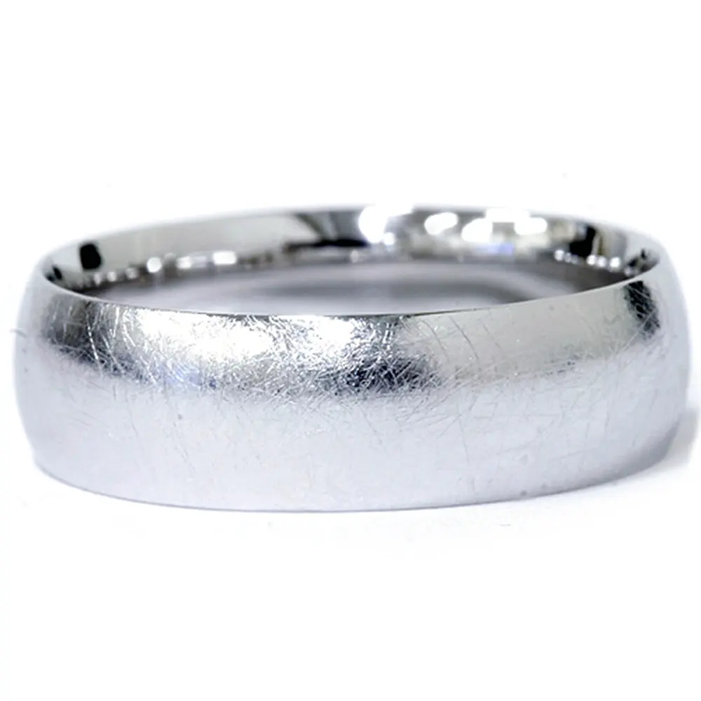 Mens 6mm Designer Finish Platinum Wedding Band