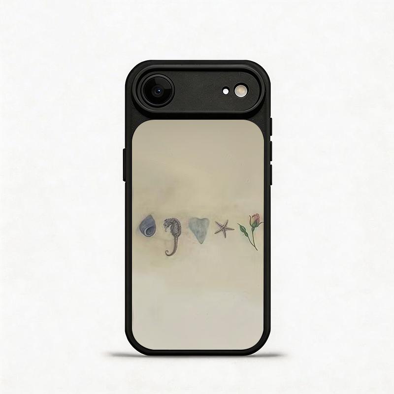 Glass Shockproof Electroplated Silver/Black Shell Heart Starfish Flower iPhone 17ProMax Cover Precise Hole Alignment For Lens Frame 15ProMax Anti-yellow | 14ProMax Anti-fall | 13ProMax Ultra-thin Design 16ProMax AirPhoneCase