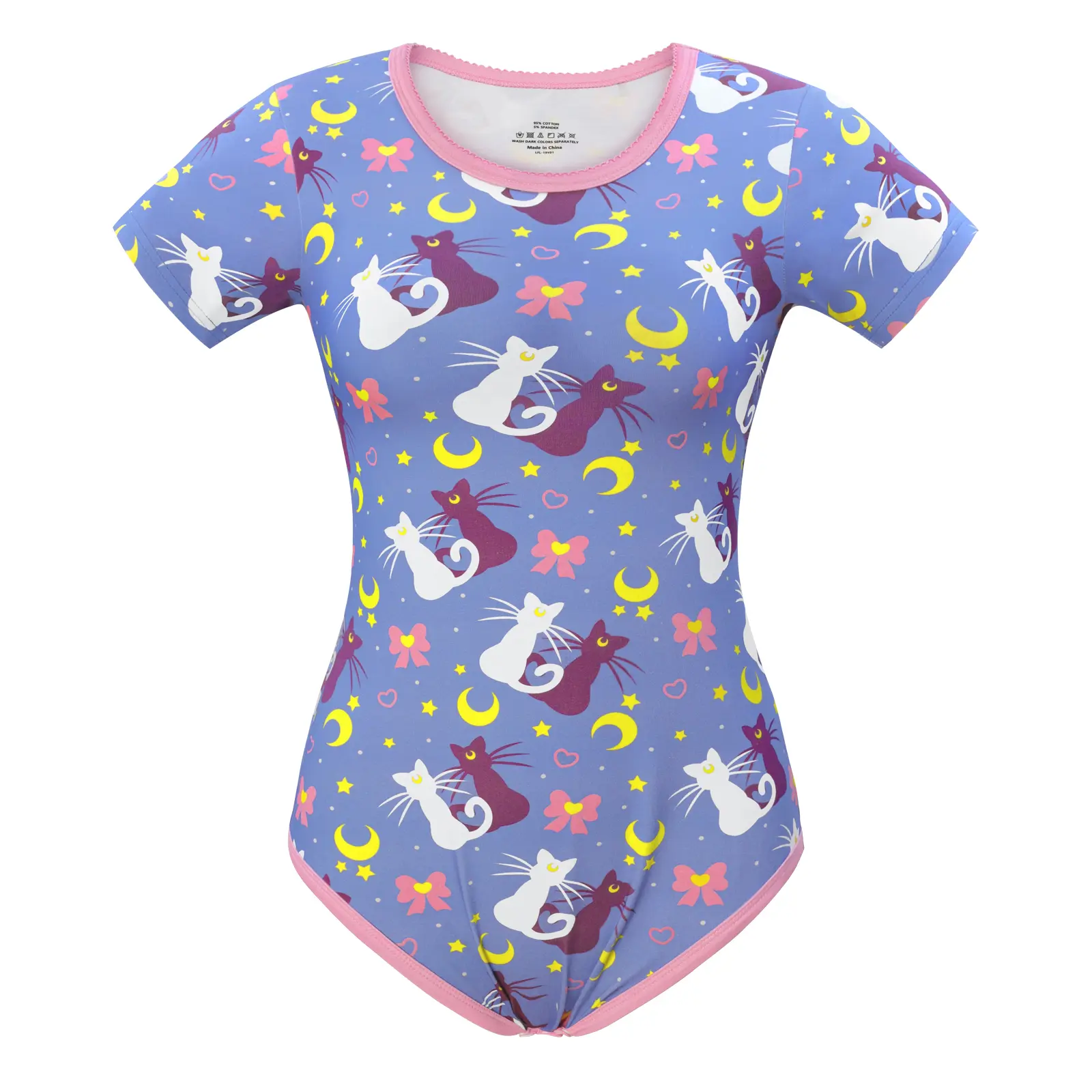 Littleforbig Cotton Romper Luna Onesie Sexy Cosplay Costume Pajamas Bodysuit