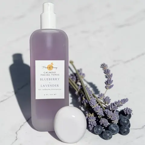 House of Orange Calming Facial Toner with Blueberry Lavender for Sensitive Skin/ Redness/ Acne Friendly/ Fragrance Free Paraben Free/ Gentle Skincare 4 oz